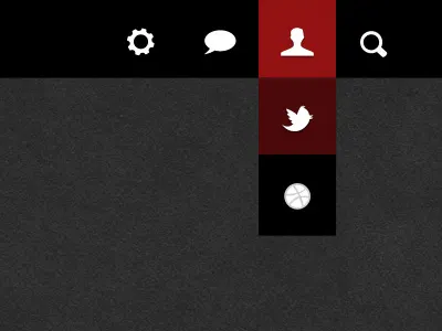 Navigation background black buttons dark icon menu navi navigation white