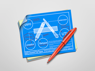 QuickFileType icon blueprint icon pen