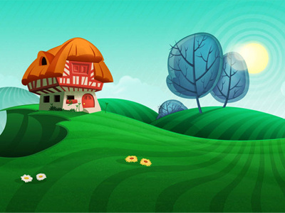 gameroad backgrounds 1 background day farm game hills illustration sun trees vector