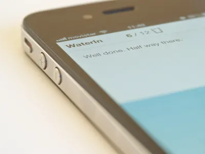 Drinking water iPhone app app iphone ui