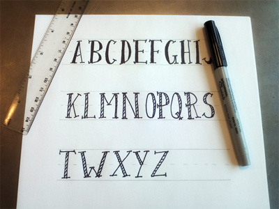 Soon to be font. drawing font hand crafted