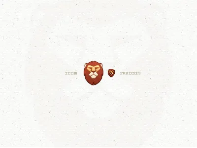 Lion Icon And Favicon brand character favicon icon illustration illustrator lion logo typography vector