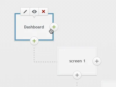 Screenmapper clean delete tree menu ui white