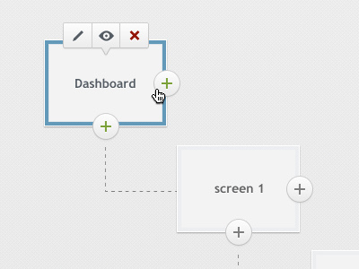 Screenmapper clean delete tree menu ui white