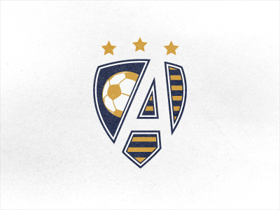 Soccer Crest 4 a ball crest logo shield soccer stars stripes