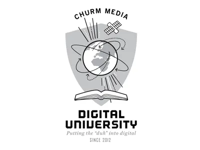 Churm Digital University connection design digital education globe hoodzpah logo network satellite university world