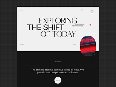 The Shift© | Official Website beautiful website branding classic font creative design landing page mockup ui ux website