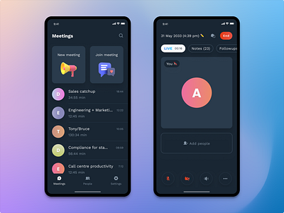 Smart Meetings App - Explorations from the past ixd product product design ui ux