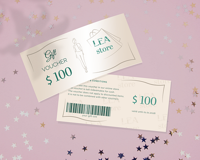 Gift voucher design branding flyer gift voucher graphic design illustration vector graphics