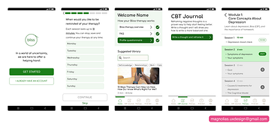 Mental Health App app cbt app mental health ux design