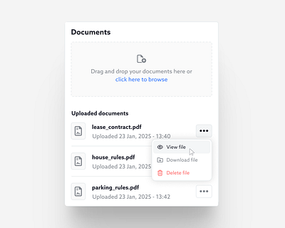 just pixels & craft #24 desktop documets download download file dropdown modal product design ui upload ux white widget