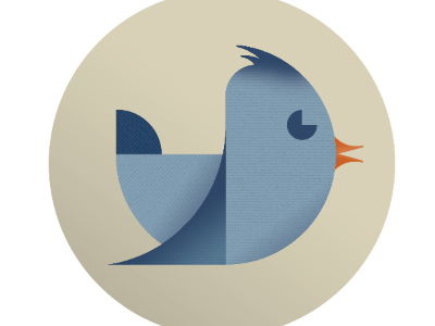 Geometric Twitter Icon bird blue cute geometric icon illustrator minimal photoshop simple twitter