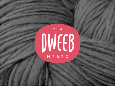 Tha Dweeb Wearz calligraphy enclosure fashion handwritten label logo logotype pink typography wear wordmark