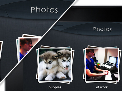 Ipad Photo Gallery Concept apple gallery ios ipad photo photo pile polaroid texture ui ux