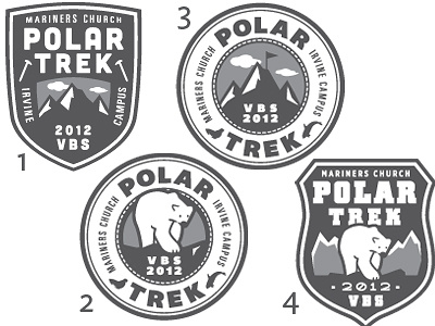 Polar Trek 2 arctic badge bear camp emblem kids logo mountain polar winter