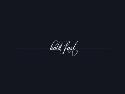 Hold Fast clean endurance faith hope navy script sea