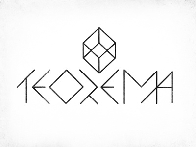 Teorema band cube design logo logotype rock typography