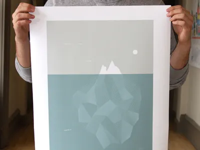 And at once bon iver graphic design poster screen printing song lyrics spring 2012