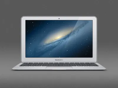 Macbook Air 11" psd Teaser 11inch aluminum apple icon laptop layered lion mac macbook air mockup os x photoshop product psd scalable template vector