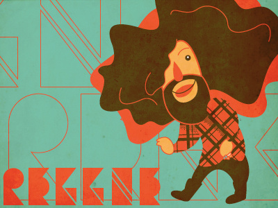 Reggie character illustrator plaid reggie watts