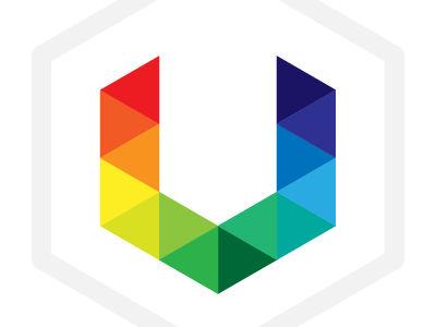 V colourful isometric logo v