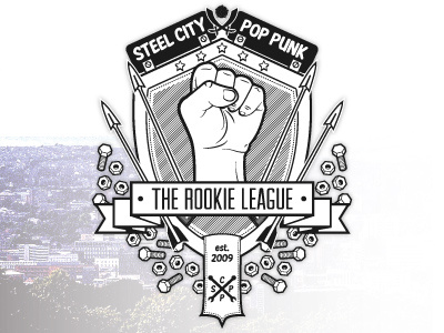 The Rookie League : The Rookie League arrow band crest design fist graphics illustration illustrator shield vector