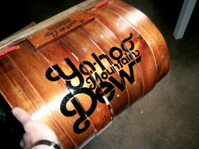 Dew Toboggan handtype lettering mountain dew