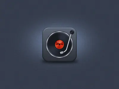Turntable iOS Icon 114px disc icon ios ipad iphone turntable vinyl