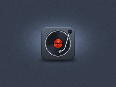 Turntable iOS Icon 114px disc icon ios ipad iphone turntable vinyl