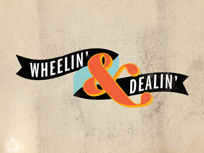 Wheelin' & Dealin' Mini Logo ampersand banner branding design editorial editorial layout logo magazine print retro