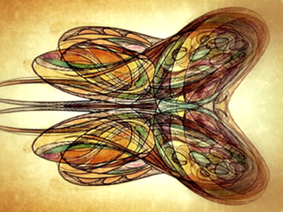 Drawing #13 butterfly carandache colorful drawing moleskine