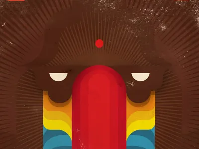 Mono Nublado animal baboon colors hindu illustration india mandrill mono vector yoga