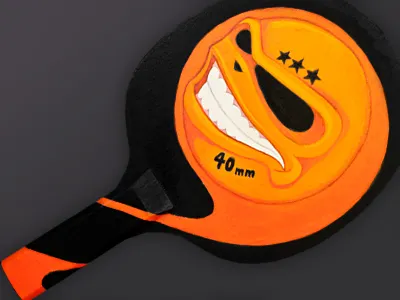 Ping Pong Blade 1 bat blade character paddle painting ping ping pong pong