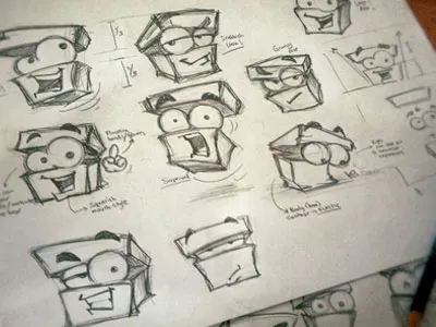 Wacky Boxes! box cartoon character cute doodle fun gift illustration mascot sketch