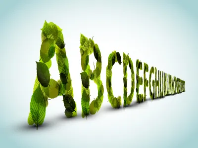 Fresh alphabet alphabet font leaf letter