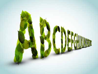 Fresh alphabet alphabet font leaf letter