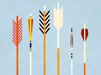 Arrows archery arrows geometric illustration vintage