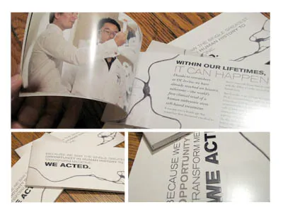 UC Irvine SBG Stem Cell Research Center art direction design illustration print design