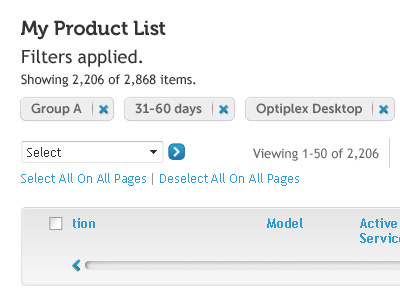 Rebound: Tag (filters) data data table filter filters label labels tag tags