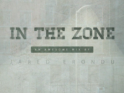 in the zone. album cover art designersmx music playlist