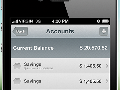 Personal Finance App app detail ios money navigation ui