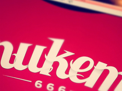 Nukem logo typography