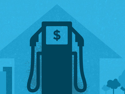 Rising Gas Prices gas pump illustration trees