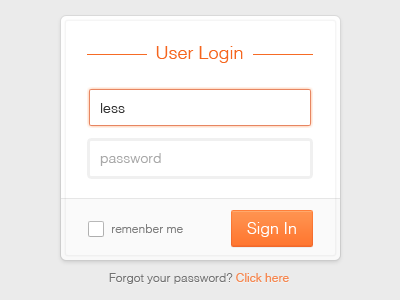 User Login login ui