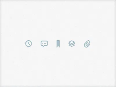 Minimal Glyph Icons attachment bookmark category comment date glyph icons minimal paper paperclip pixel simple stack time