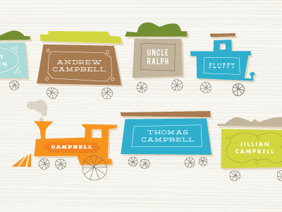 Little caboose children illustration mid century
