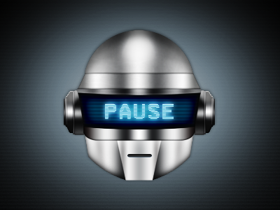 Daft Punk blue cyan daft punk design electronic future helmet icon mask metal music neon pause robot shine tron