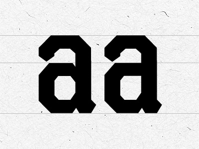 Lowercase A a glyph letter smith type