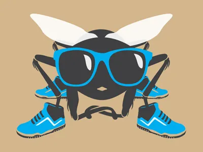 You so fly. fly greeting card illustration