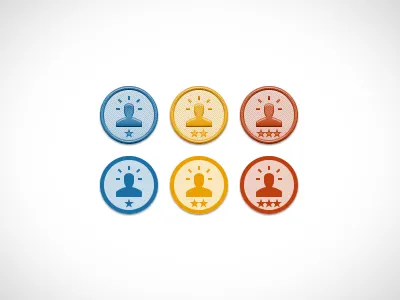 Patches (or Badges?) for Web App badges blue patches red web app yellow